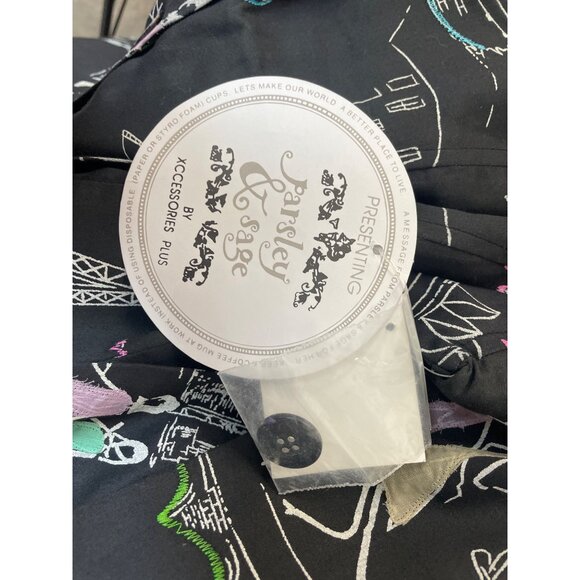 Parsley & Sage Womens Fashion Jacket With Colorful City Print Sz M - Picture 6 of 7